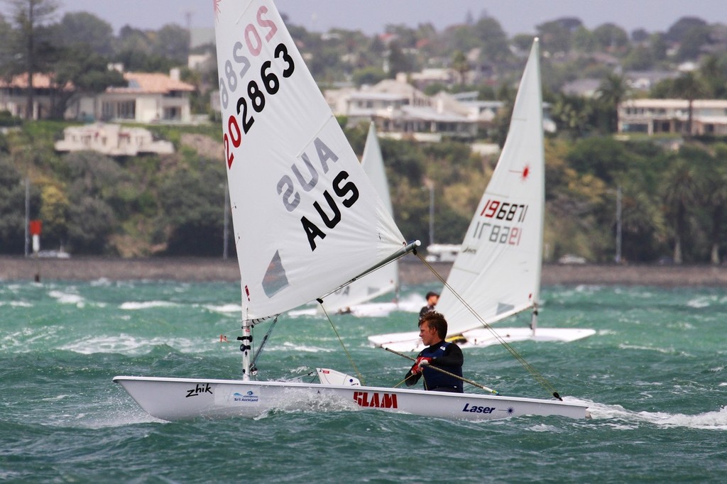 Mens Laser - Day 4, Oceanbridge Sail Auckland 2013 © Richard Gladwell www.photosport.co.nz